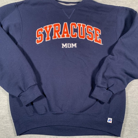 Syracuse Orange Sweatshirt Womens Medium Navy Blue NCAA College Crewneck Mom - Picture 3 of 9